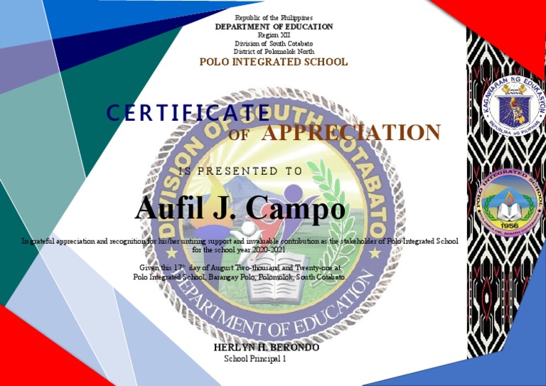 Certificate For Stakeholders PDF