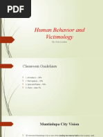 Human Behavior and Victimology Week 1 and 2