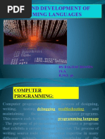 Advent and Development of Programming Languages: By-Raghav Bhasin Ix-A R.NO.-36