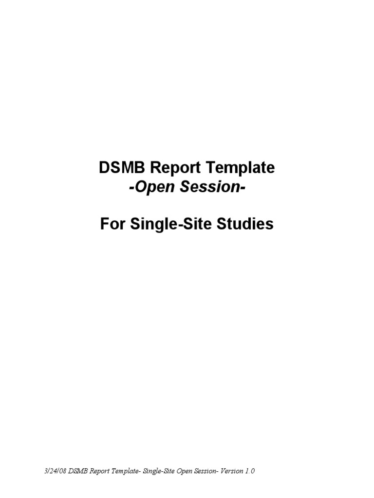 Dsmb Report Template - Ablebionics