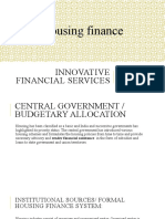 Housing Finance: Innovative Financial Services