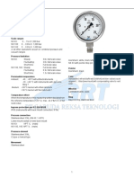 Bourdon Tube Pressure Gauge, Stainless Steel - GRT