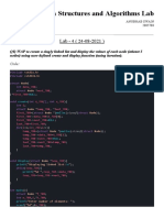 Data Structures and Algorithms Lab