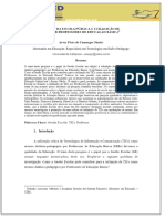 GESTÃO DA ESCOLA PÚBLICA E UTILIZAÇÃO DE TICS POR PROFESSORES DE EDUCAÇÃO BÁSICA 1. Artur Pires de Camargos Júnior - PDF