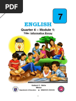 English: Quarter 4 - Module 1