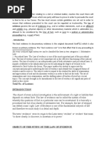 Evidence Governs The Use of Testimony (E.g., Oral or Written Statements, Such As An Affidavit)