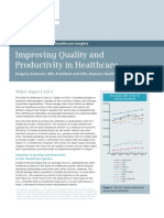 Improving Quality and Productivity in Healthcare: White Paper - 2015