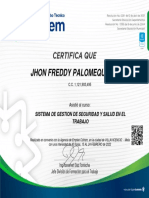 Certificado SST