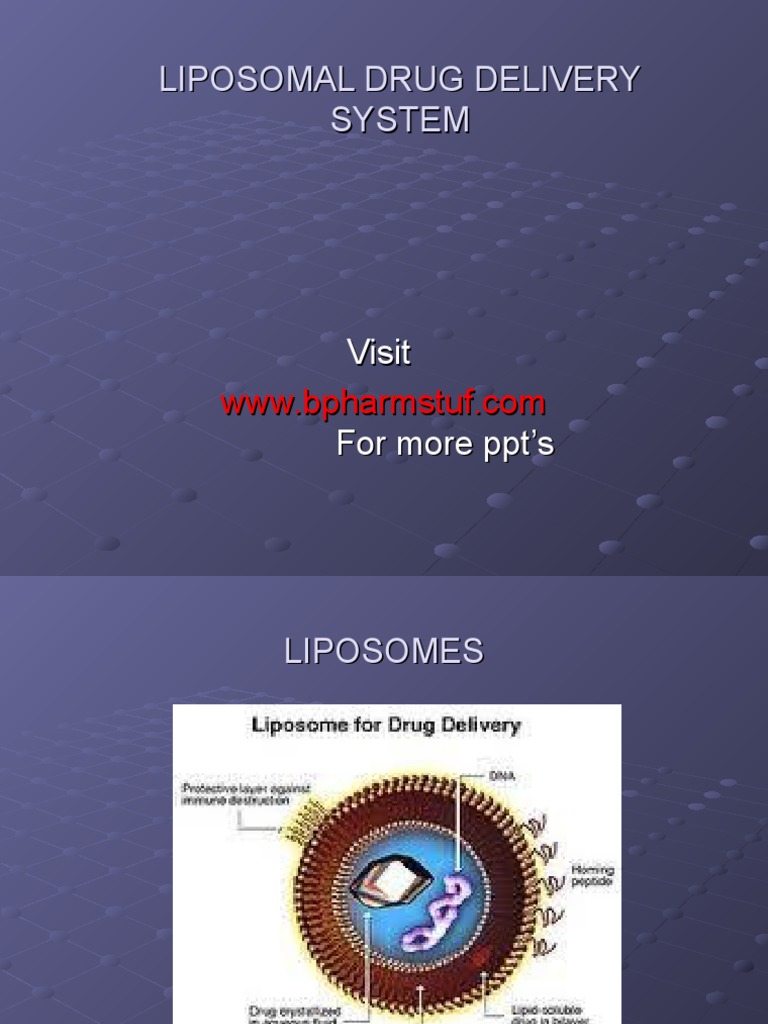 Liposome Drug Delivery System | PDF | Liposome | Pharmacology