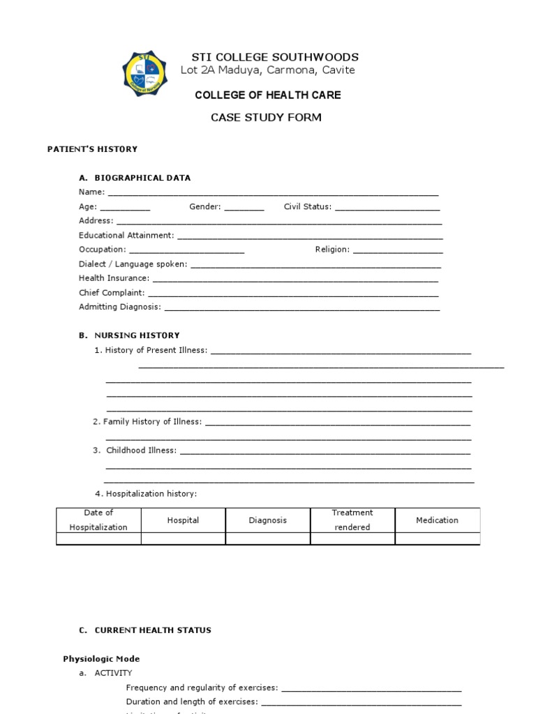 Patient case study examples image