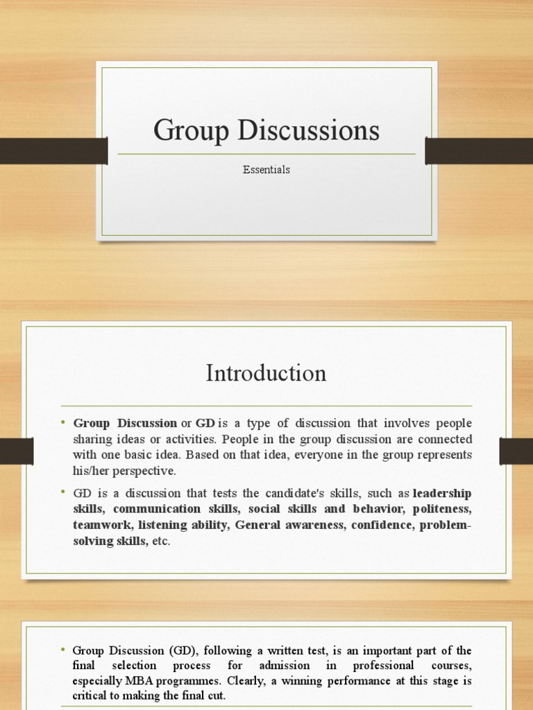 Group Discussion Strategies for Success | PDF | Communication | Skill