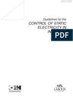 Control of Static Electricity in Industry: Guidelines For The