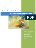 Who Is More Depressed?: Business Communication Research Report