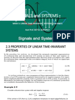 Linear Time-Invariant Systems Properties and Representations