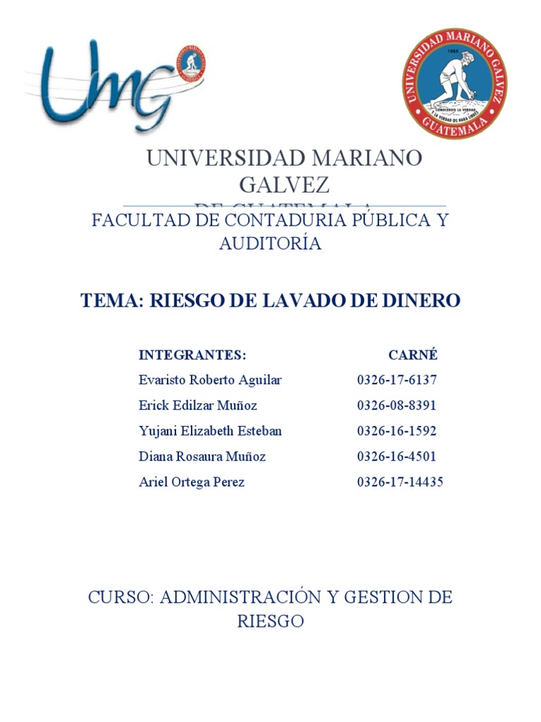 Prevención del Lavado de Dinero en Guatemala | PDF | Lavado de dinero ...