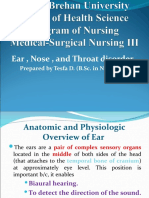 Medical Surgical Nursing:Ear,Nose,And Throat Disorder.