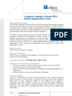 ESS 2011 - Student Application