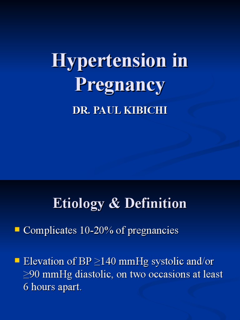 Hypertension in Pregnancy PDF Hypertension Blood Pressure