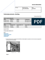 Feed Pump Pressure, Checking: Service Information