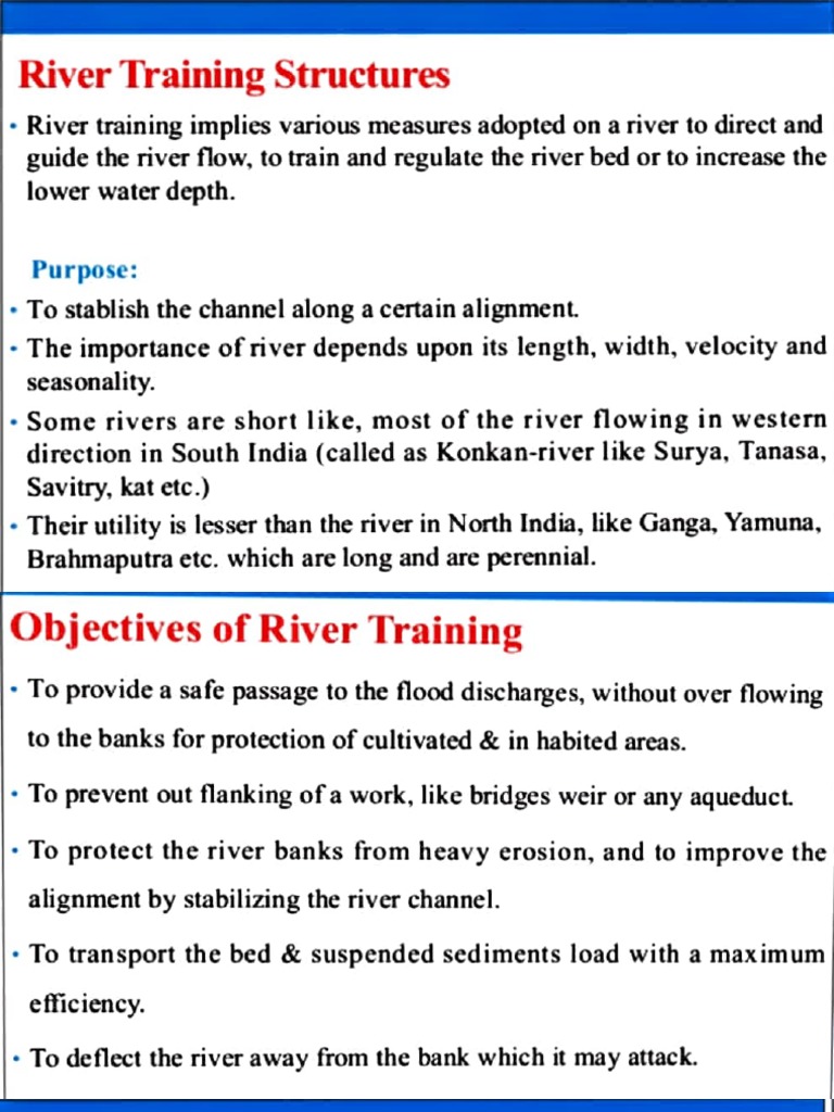 River Training Structures Guide Banks | PDF | River | Levee
