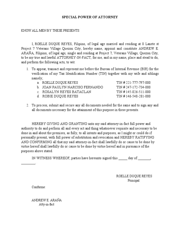 Granting Authority to Represent for Tax Verification Purposes PDF