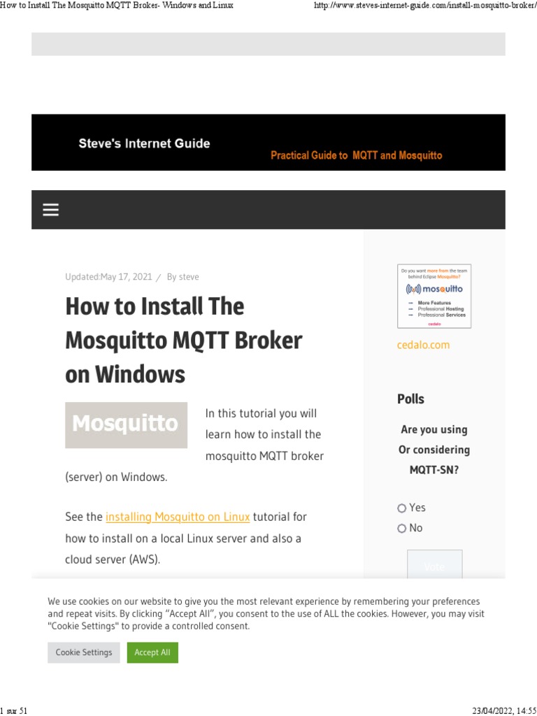 Installer Mosquitto Mqtt: Serveur Mqtt – JUFVG