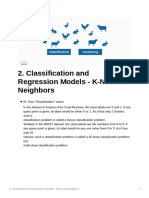 Classification and Regression Models - K-Nearest Neighbors