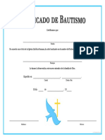 Certificado de Bautizo Niño