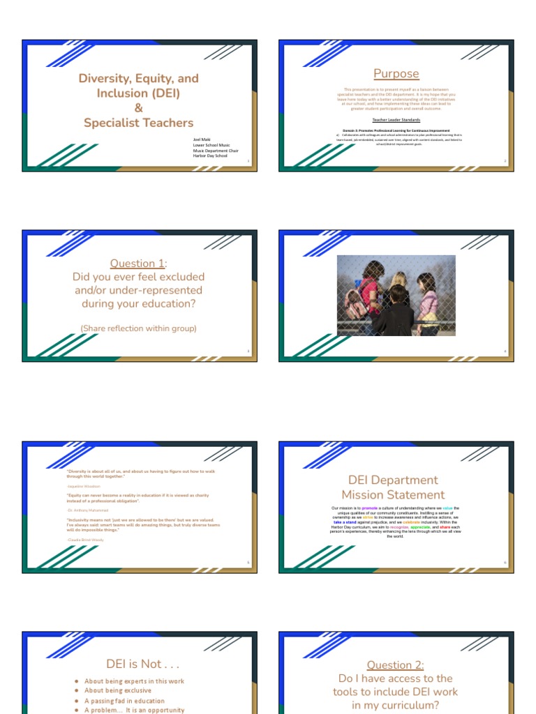 DEI Strategies for Specialist Teachers | PDF | Identity (Social Science ...