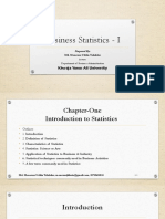 Chapter-1 (Introduction To Statistics) - Md. Monowar Uddin Talukdar