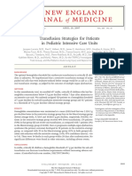2007. NEJM. Transfusion Strategies for Patients in Pediatric Intensive Care Units