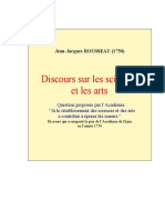 Rousseau - Discours, Sciences & Arts