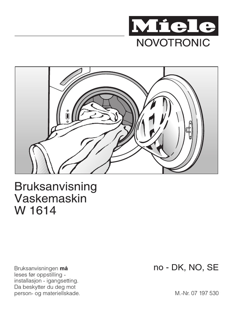 Miele Novotronic W1614 PDF