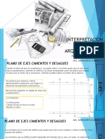 Plano de Ejees Cimientos y Desagues