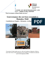 Gouvernance Des Services Essentiels À Bamako