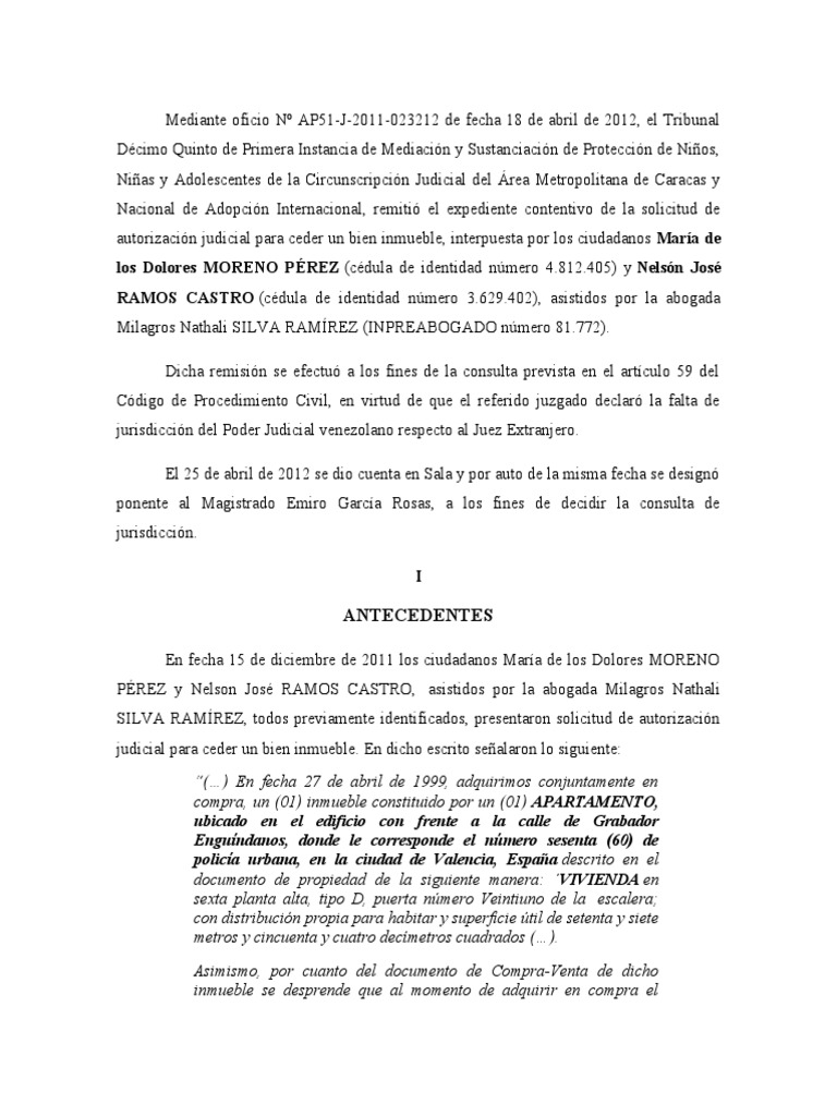 Cesion Abuelos Paternos Niño y Adolescente M.A.A.P. | PDF | Adopción ...