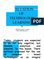 Evaluation OF Technology Learning: Christan Mark T. Ursaiz BSED Mathematics III-C1