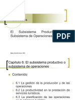 Capítulo 6, El Subsistema Productivo o Subsistema de Operaciones