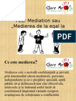 Peer Mediation sau „Medierea de la egal