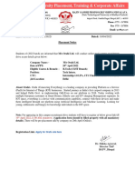 RGPV Placement Notice for Orahi Ltd Online Recruitment Drive
