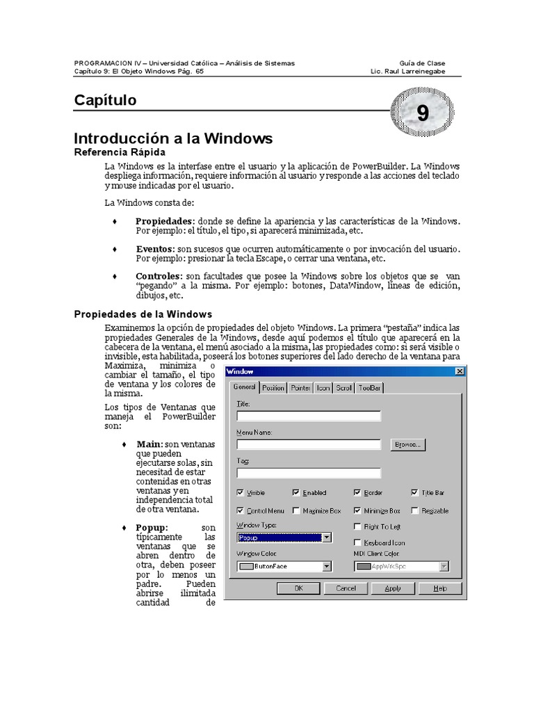 Capitulo 09 - Introduccion A La Windows | PDF | Ventana (informática ...