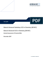 GCE in Chemistry Internal Assessment of Practical Skills User Guide