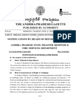 Notifications by Heads of Departments Etc.,: Andhra Pradesh State Disaster Response & Fire Services Department