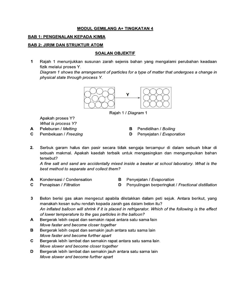 Modul Gemilang A+ Kimia Tingkatan 4  PDF