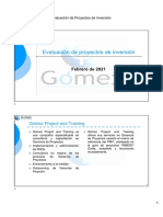 Evaluación de Proyectos de Inversión - Sesiones 5 y 6