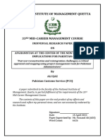 National Institute of Management Quetta: 33 Mid-Career Management Course