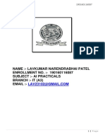 Name:-Lavkumar Narendrabhai Patel ENROLLMENT NO.: - 190160116087 Subject: - Ai Practicals Branch: - It (A3) Email