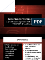 Governance Reforms and IT: A Practitioners' Experience With Reference To "Friends" & "Akshaya"
