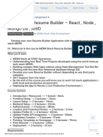 MERN Stack Resume Builder - React, Node, Mongo DB, AntD