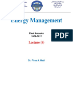 Energy Management: Lecture 4
